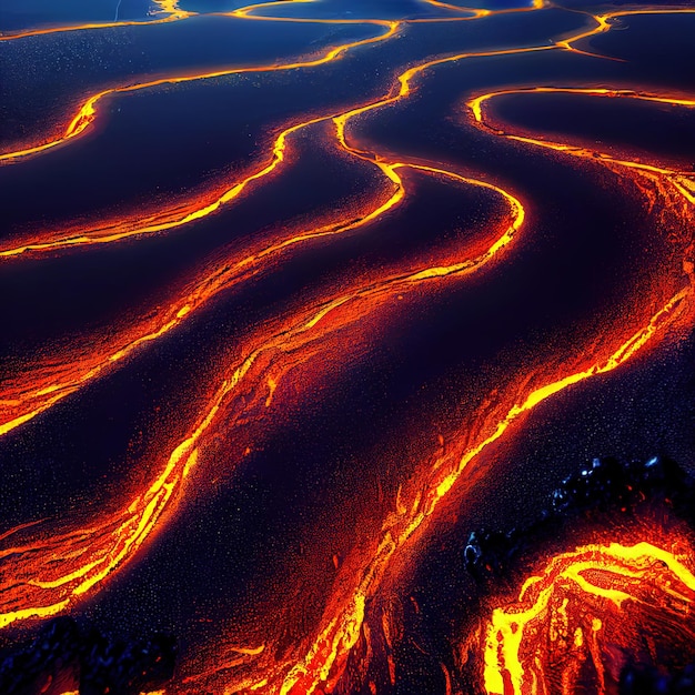 Photo hot lava background