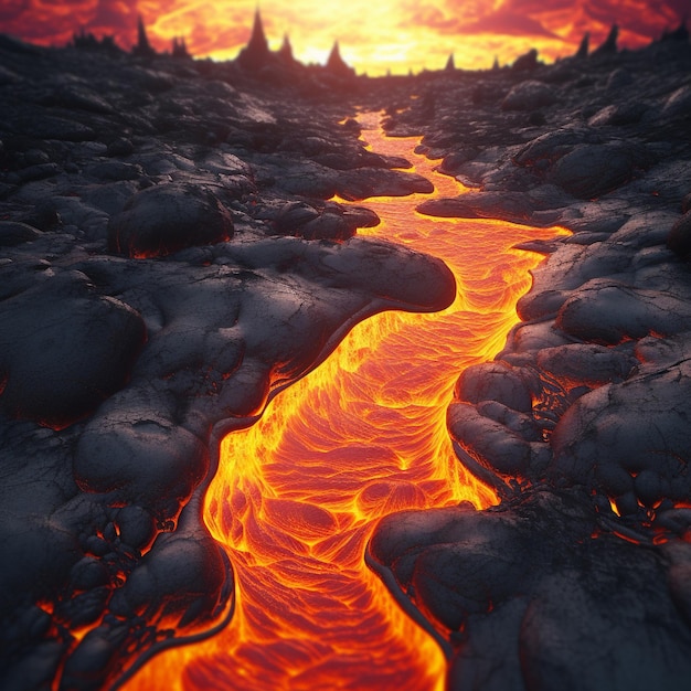 Photo hot lava