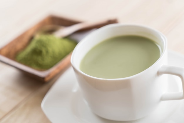 hot matcha latte