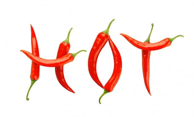 Hot message made of chili peppers