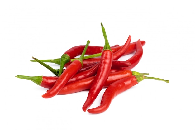 Hot peppers isolated