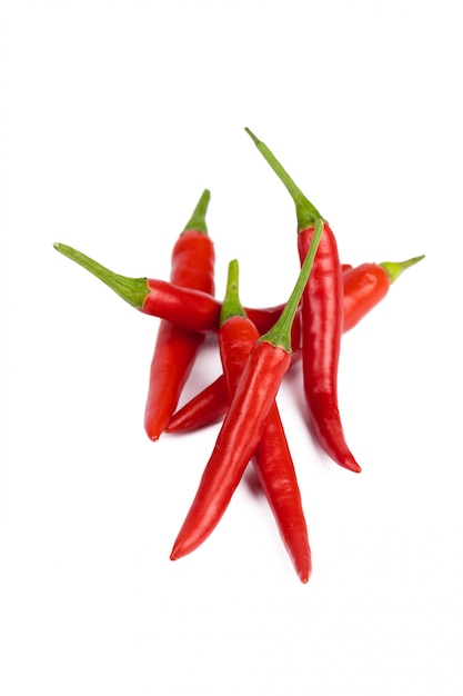 Hot peppers isolated