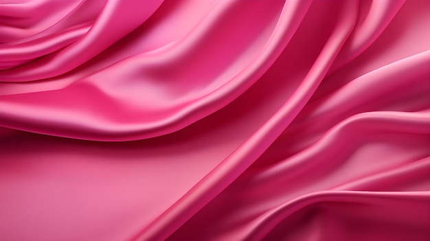 Hot Pink Silk Fabric Texture with Beautiful Waves Elegant Background for a Luxury Product