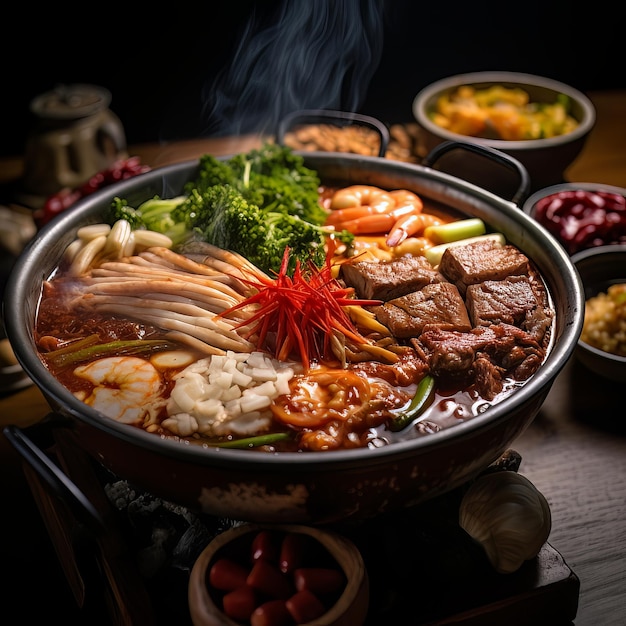 Hot Pot Delicacies in a Pot