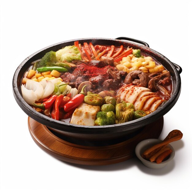 Photo hot pot with white background high quality ultra hd