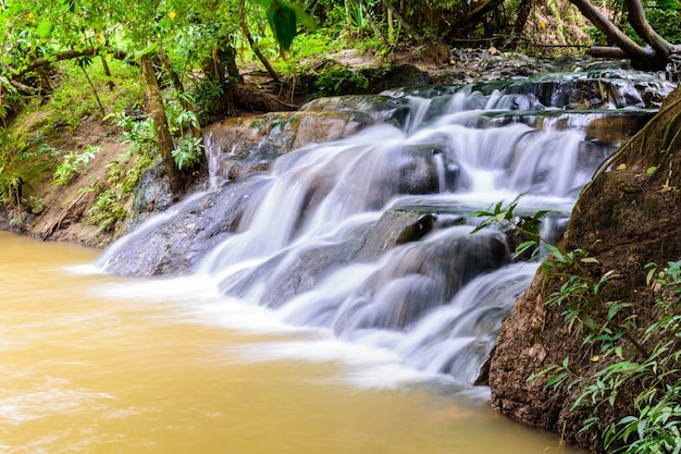 Hot spring waterfall at Krabi in Thailand