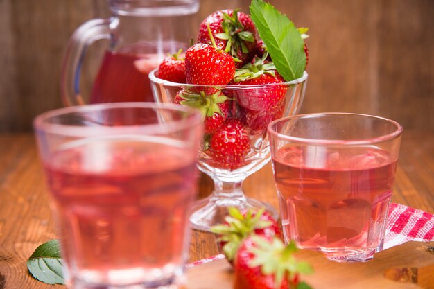 Hot strawberrys compote