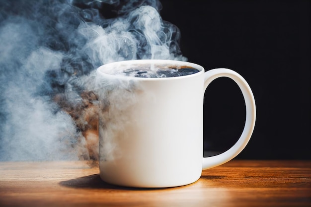 Foto streaming caldo una tazza di caffè