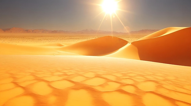 Foto una calda giornata di sole nel deserto