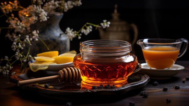 Hot tea and honey home remedies for cold and illness