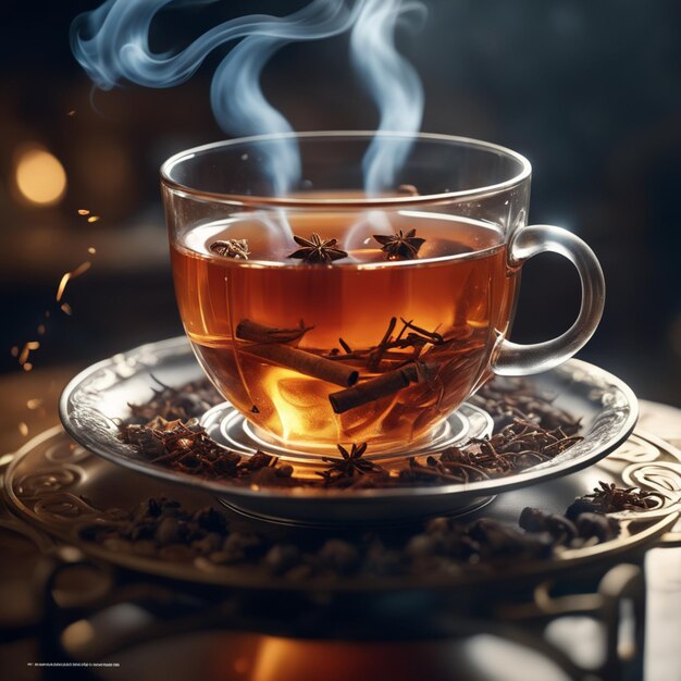 Hot tea is a beverage made by steeping the dried leaves buds or twigs of the Camellia sinensis pla
