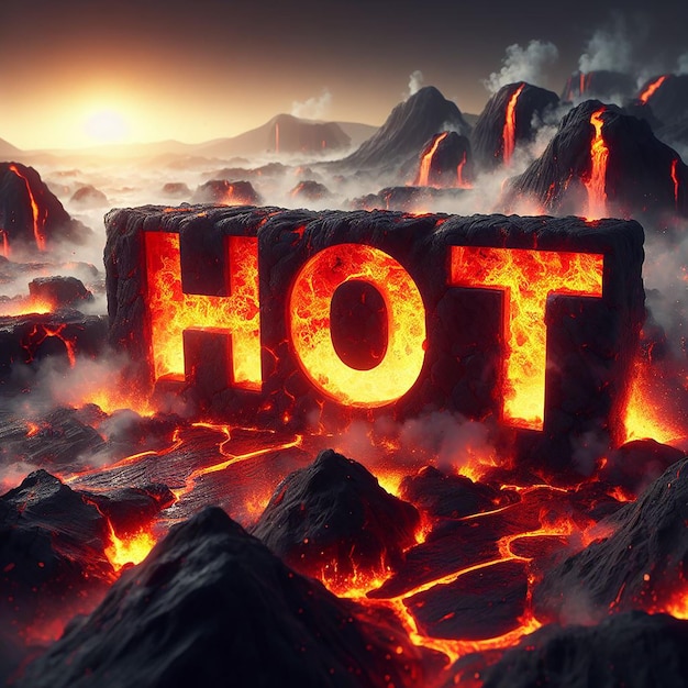 Hot Text Effect With Fire and Coal Realistic Hot Text Effect