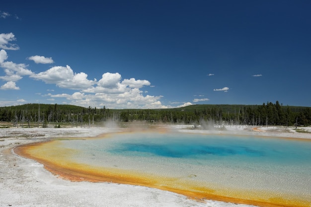 Hot thermal spring in Yellowstone