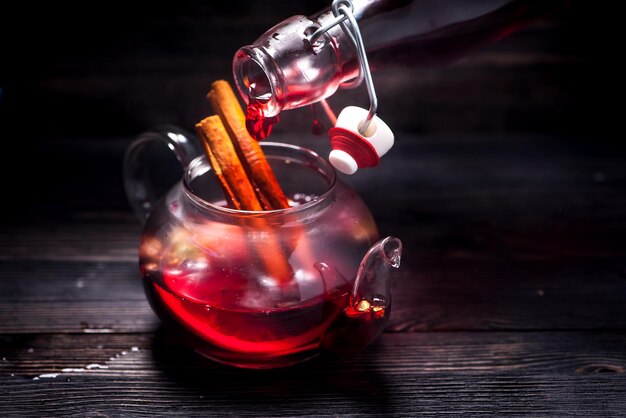 Hot wine mulled wine