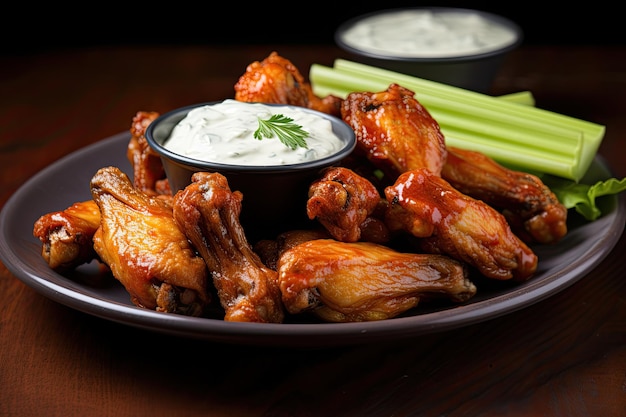 Hot Wings with Blue Cheese Dressing