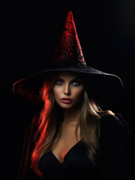 Premium AI Image | Hot witch wear witches hat