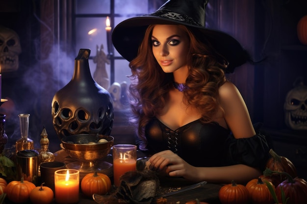 Hot witch wear witches hat