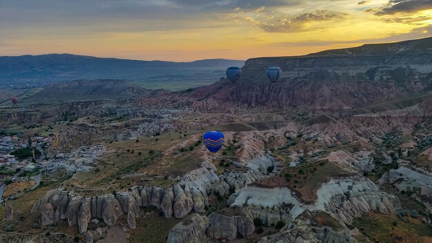 Hotairballoon cappadocia tourism travel turkey famous goreme hill landscape nature rock