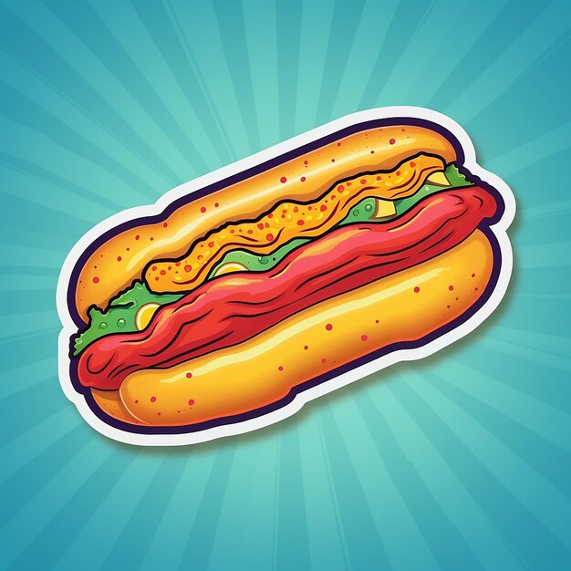 a hotdog sticker