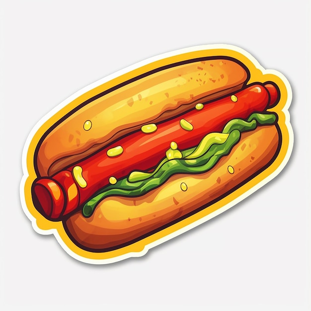 Photo a hotdog sticker