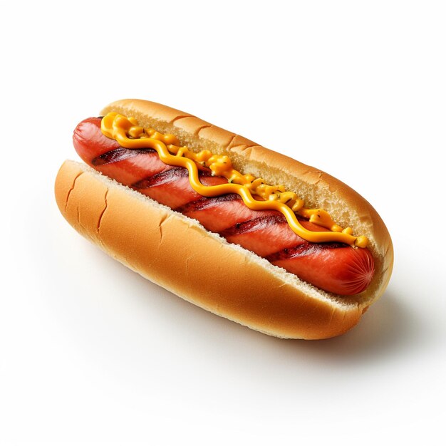 Hotdog on white background
