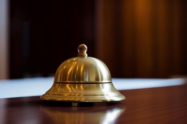 Hotel bell reception ring Generate Ai