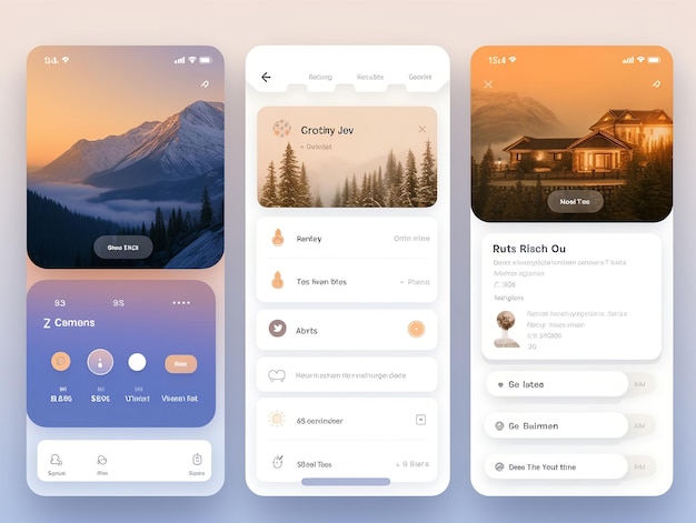 Hotel booking app UI design by Generative AI