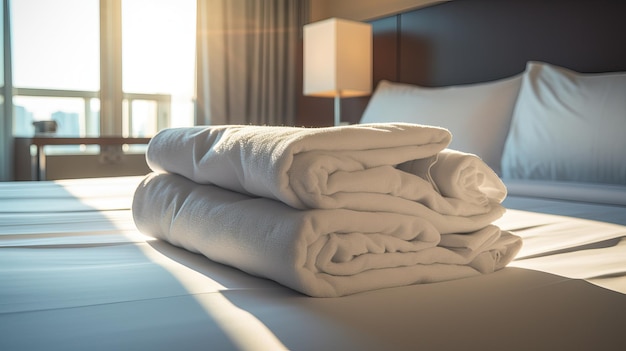 Hotel Comfort Schoon beddengoed op bed klaar voor gasten