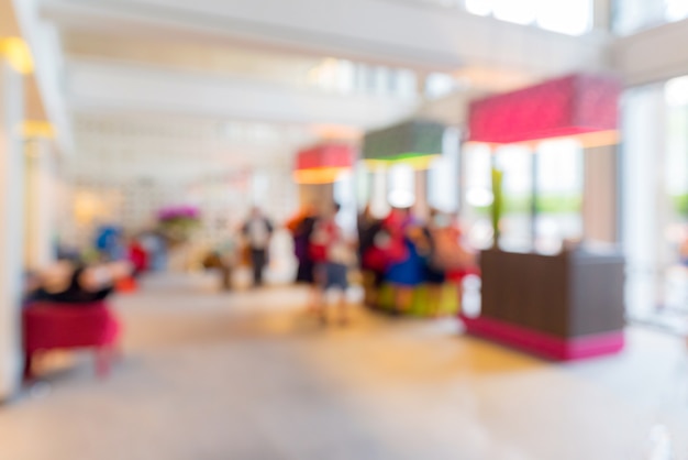 Hotel lobby blurred background