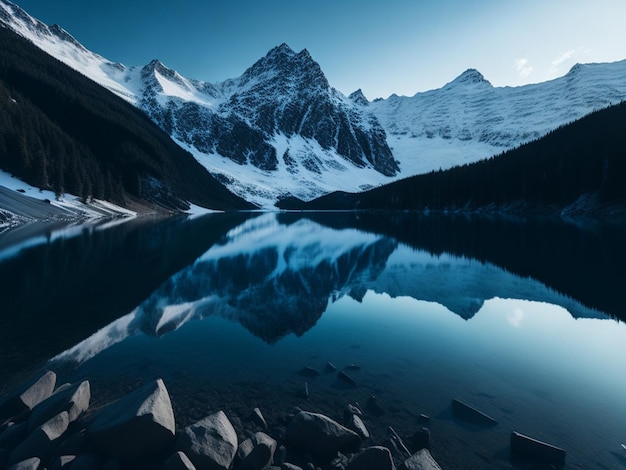 Hotel and mountain