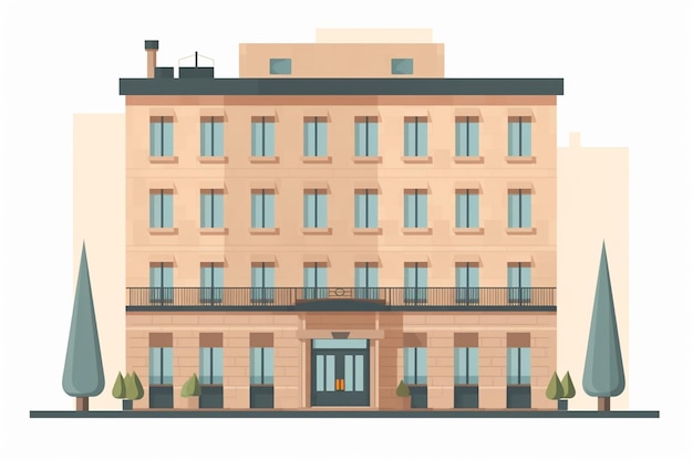 Hotel platte pictogram vectorillustratie