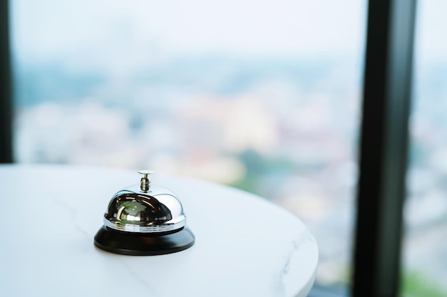 Hotel reception counter desk with service bell front desk bell for call staff service