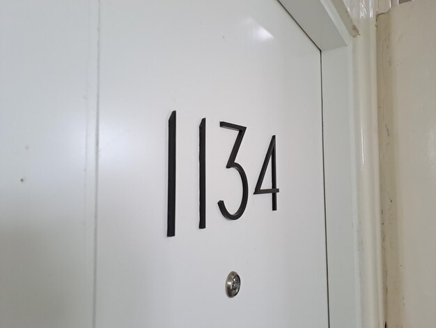 Hotel room number 1134