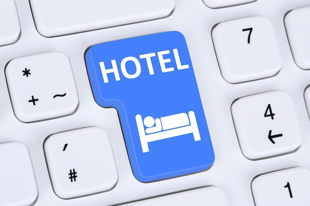 Hotel room stay online internet booking computer