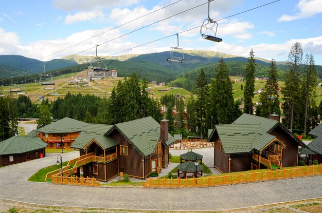 Hotel in the ukrainian mountain