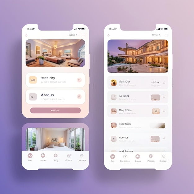 Hotelboekingsapp UI-ontwerp door Generative AI