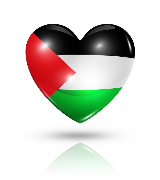 Hou van Palestina hart vlag pictogram