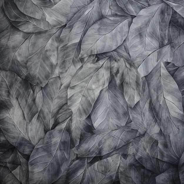 Photo houndstongue leaf gray marble background