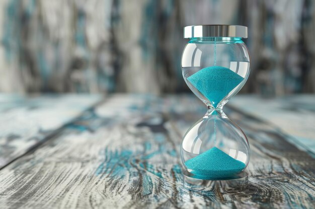 Hourglass and Calendar in the concept of time management or deadlines