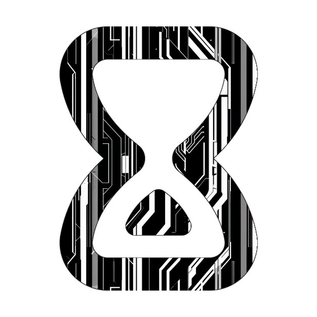 Photo hourglass end icon black white technology texture