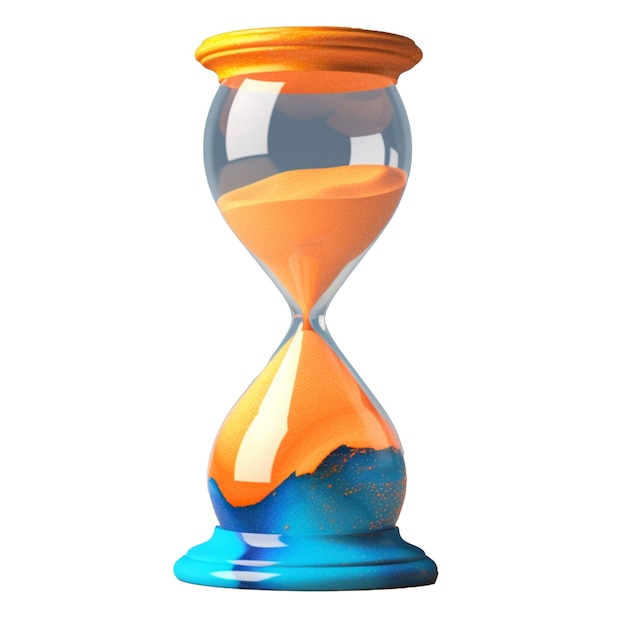 Hourglass isolated on background with Generative AI