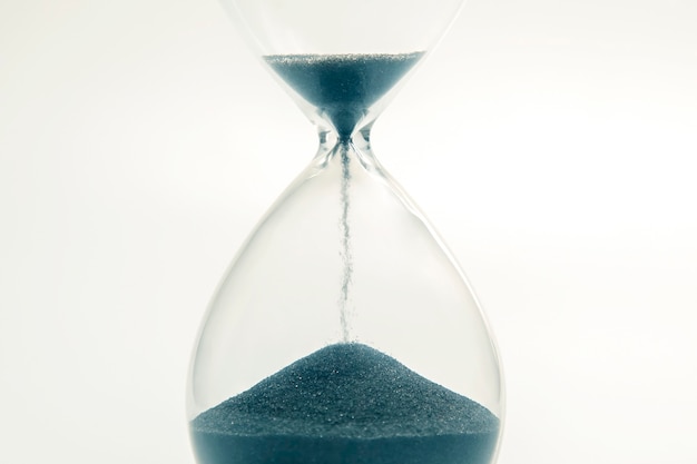 Hourglass on a light background