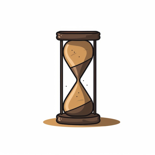 Hourglass Sandstone Cartoon Icon Vector Illustration For Children