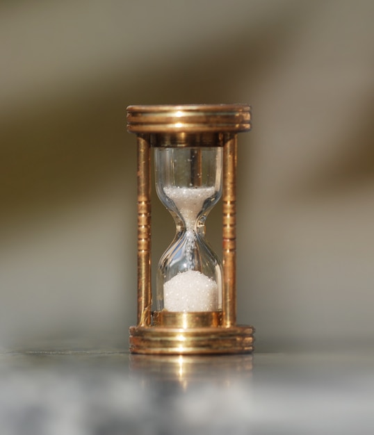 Hourglass shows that time goes by