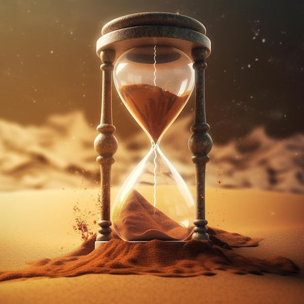 hourglass with sand