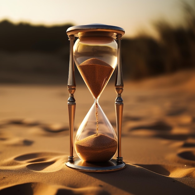 hourglass with sand