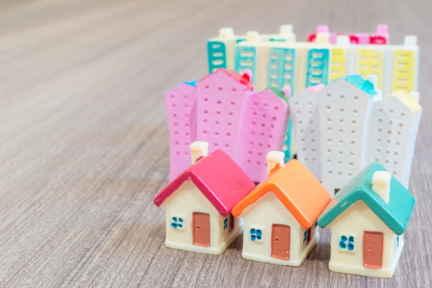 Casa e condominio costruendo modelli in miniatura
