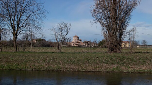 A house on the bank of a river