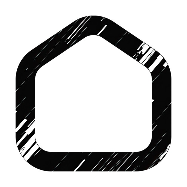 Photo house blank icon black and white diagonal texture