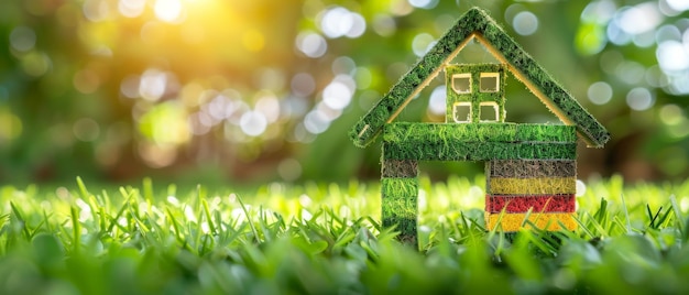 住宅購入コンセプト 場所 エネルギー効率評価と不動産価値 仮想画面でオンラインで住宅買いコンセプト 家族のための新しい家 土地の価格検索